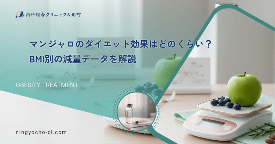 マンジャロのダイエット効果はどのくらい?BMI別の減量データを解説