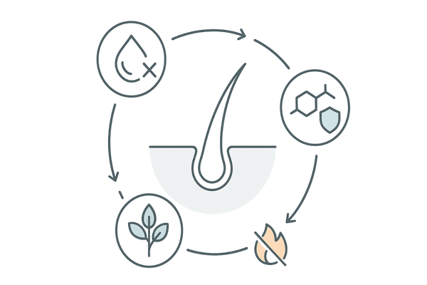 ノコギリヤシの有効成分と作用機序｜脂肪酸・ステロール・フラボノイドの図解