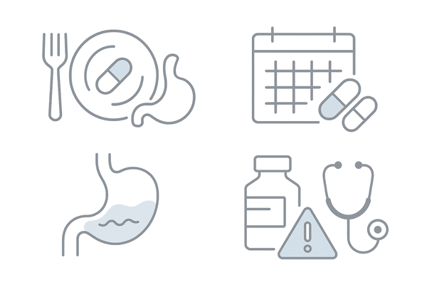 ノコギリヤシの服用方法と注意点｜食後摂取・継続・相互作用の注意を図解