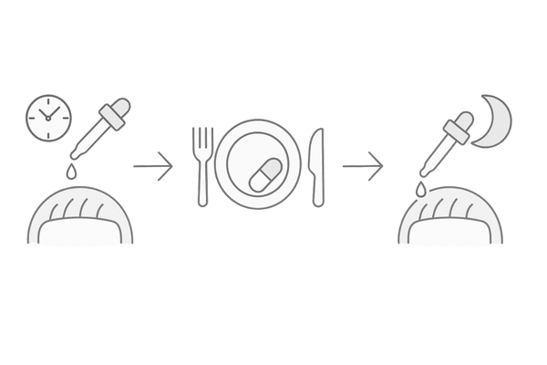 ミノキシジルとノコギリヤシの1日の併用ルーティン（朝夜塗布＋食後内服）