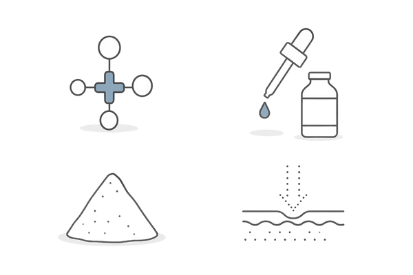 カルプロニウム塩化物の化学的特性と外用薬の特徴を示す線画