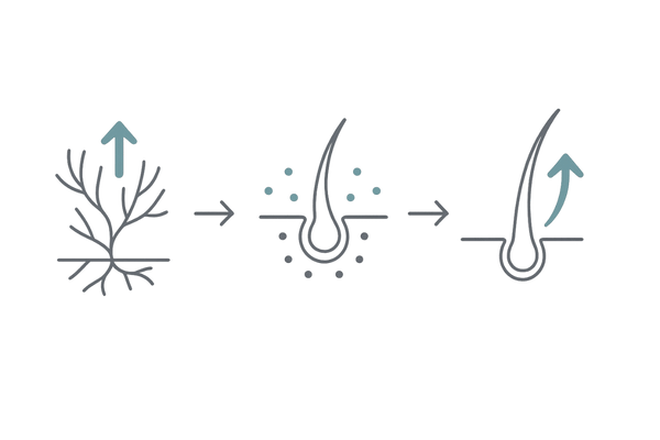 カルプロニウム塩化物の発毛メカニズム|毛細血管拡張から成長期促進まで