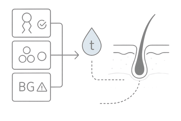 t-フラバノン×浸透設計の要点：浸透補助成分の相性と毛根到達フロー
