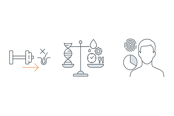 筋トレと薄毛は単純因果ではない：遺伝・ホルモン・生活習慣の多因子関与（5αリダクターゼ／AGA）