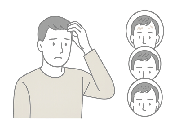 つむじのかゆみを引き起こす主な頭皮トラブルのイメージ