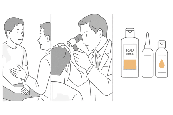 AGAクリニックでのフケ・頭皮環境チェックイメージ