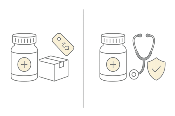 フィンペシアとフィナロイドの違いを視覚で比較（価格・入手ルート・品質イメージ）