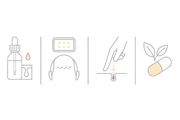 フィナステリドと併用しやすい治療・ケア（ミノキシジル・LED・マッサージ・サプリ）