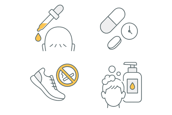 効果を高める併用と生活習慣:外用薬・服用管理・運動禁煙・頭皮ケア
