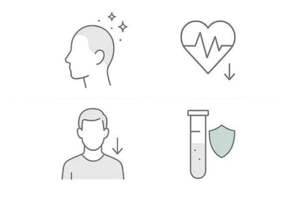 フィナステリド・ミノキシジルの副作用と注意点(2×2ピクト図)