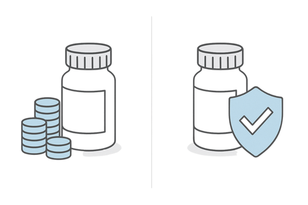 フィンペシア（ジェネリック）とプロペシア（先発）の比較イメージ｜有効成分は同じ