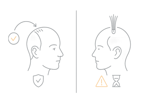 自毛植毛と人工毛植毛の違いを比較|自然さ・拒絶反応・寿命のビジュアル解説