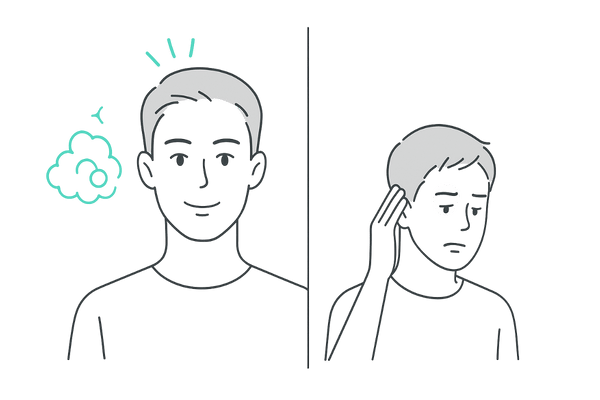 メントールシャンプーのメリットと刺激に注意したいケースの対比イメージ