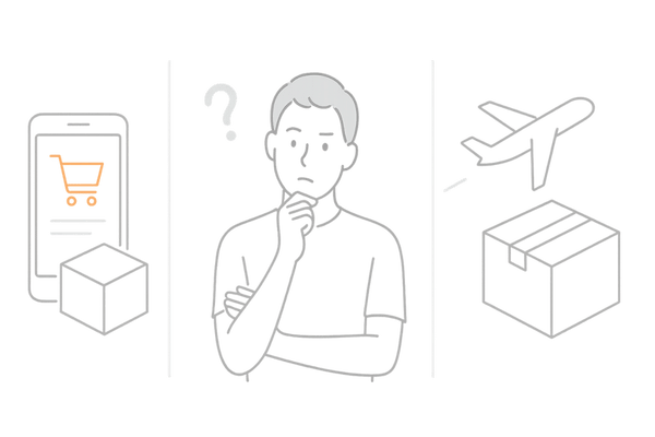 国内通販と海外通販の違いを比べて安全なミノキシジル購入先を選ぶ男性のイメージ