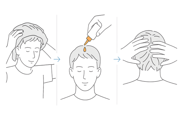 ミノキシジル外用薬の正しい塗布ステップ
