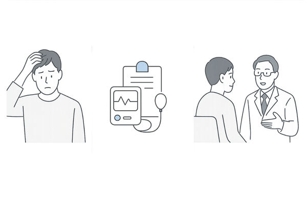 ミノキシジル使用時の副作用チェックと相談のイメージ