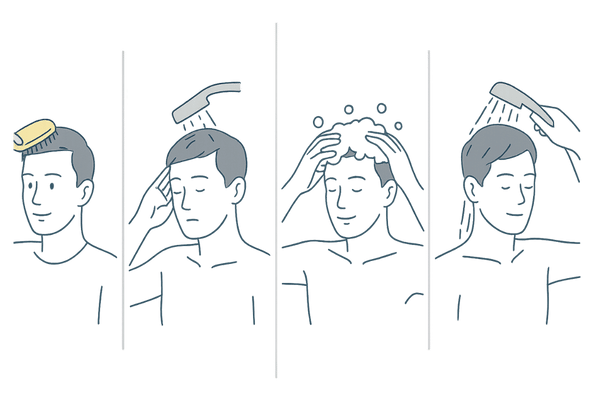 ミノキシジル配合シャンプーの正しい洗い方4ステップ