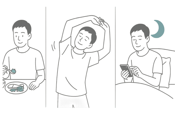 妊活とAGA治療を両立するための生活習慣（栄養・ストレスケア・睡眠）のイメージ