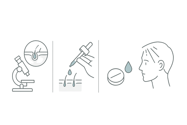 AGAクリニックの主な頭皮治療オプション｜診断・外用・内服・LED