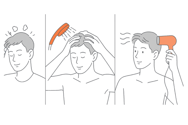 自宅でできる頭皮のかゆみ・湿疹を悪化させない正しいケア手順のイラスト