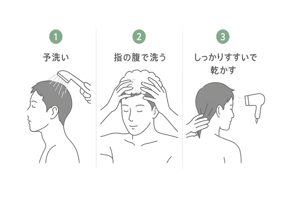 頭皮の臭いを防ぐ正しい洗髪3ステップ