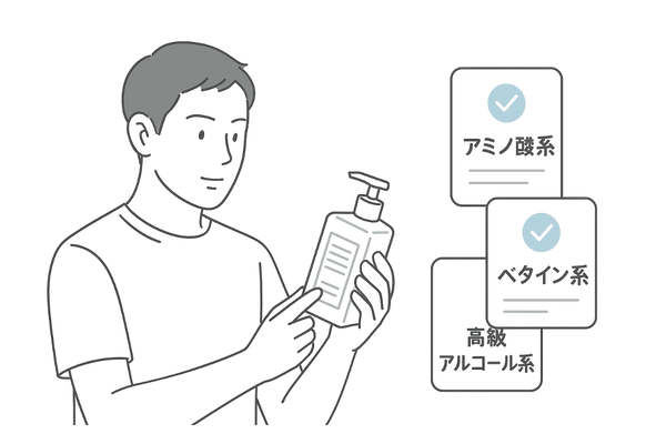 頭皮の臭い対策になるシャンプー成分の見直しイメージ