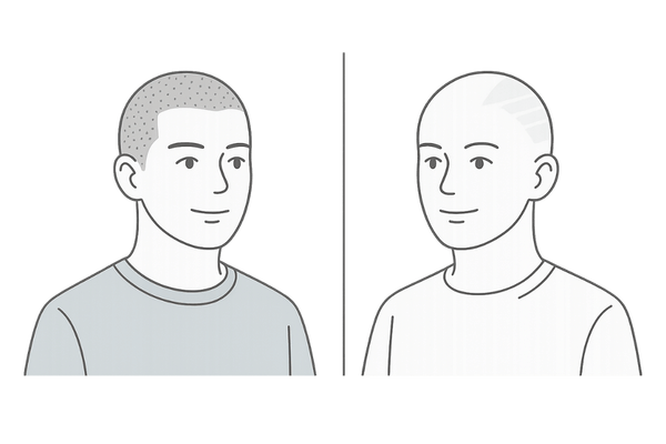 スキンヘッドと坊主頭の違いとそれぞれの注意点イメージ（脂漏性皮膚炎向け）