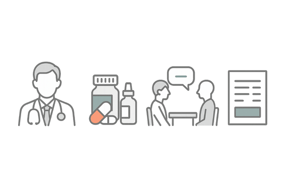 AGAクリニック選びの重要ポイントを比較するイラスト