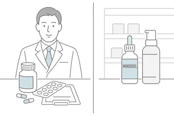 処方薬と市販薬の違いを視覚化した比較イメージ
