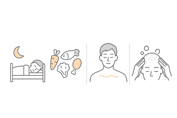 円形脱毛症の回復期に意識したい生活習慣と頭皮ケアの図解