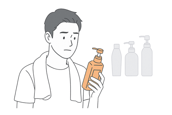 秋に見直したいシャンプー選びと頭皮ケアのポイントを示すイラスト