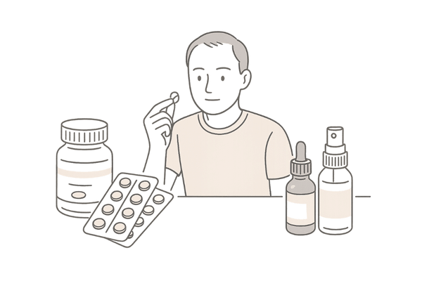 フィナステリド・デュタステリド・ミノキシジルによるつむじはげ治療イメージ