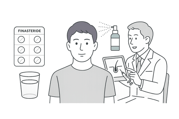 フィナステリドと外用薬・注入治療などを併用するAGA治療イメージ