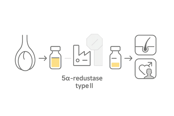 フィナステリドがDHTを抑えて性欲に影響する仕組みの図解