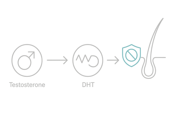 フィナステリドがDHTを抑制してM字薄毛を防ぐ仕組み