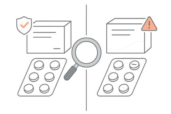 フィンペシア正規品と偽造品の外箱・錠剤の違い
