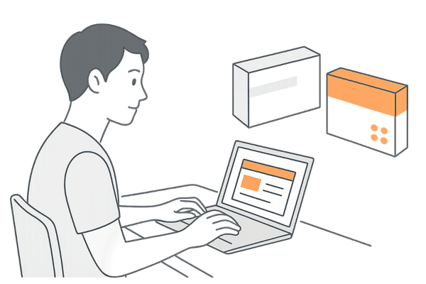 フィンペシア通販・個人輸入サイトを確認する男性のイメージ