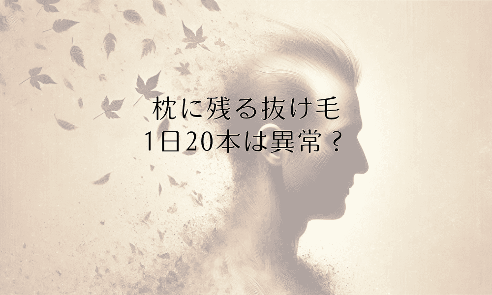 枕に残る抜け毛|1日20本は異常?判断基準と対策