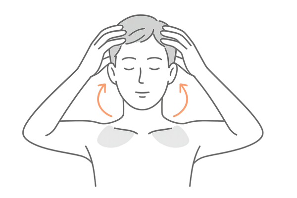 頭皮マッサージの正しいやり方(指圧・耳周り・首すじの連動)