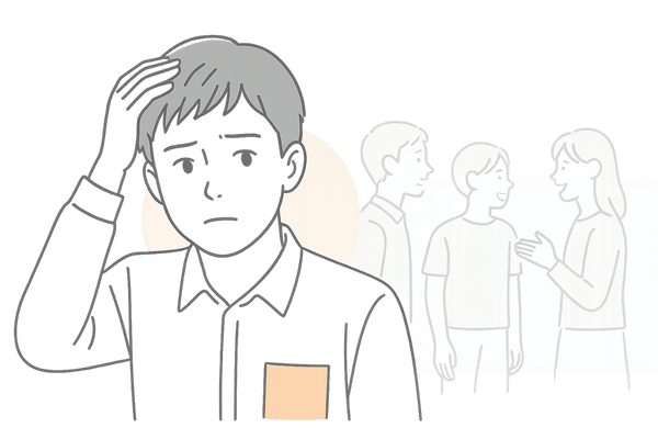 中学生・高校生の薄毛への不安と孤立感を抱える男子学生のイメージ