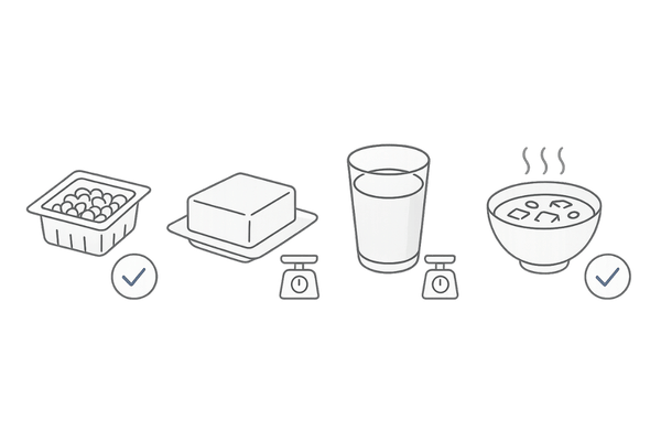 大豆イソフラボンを多く含む食品と1日の摂取目安イメージ