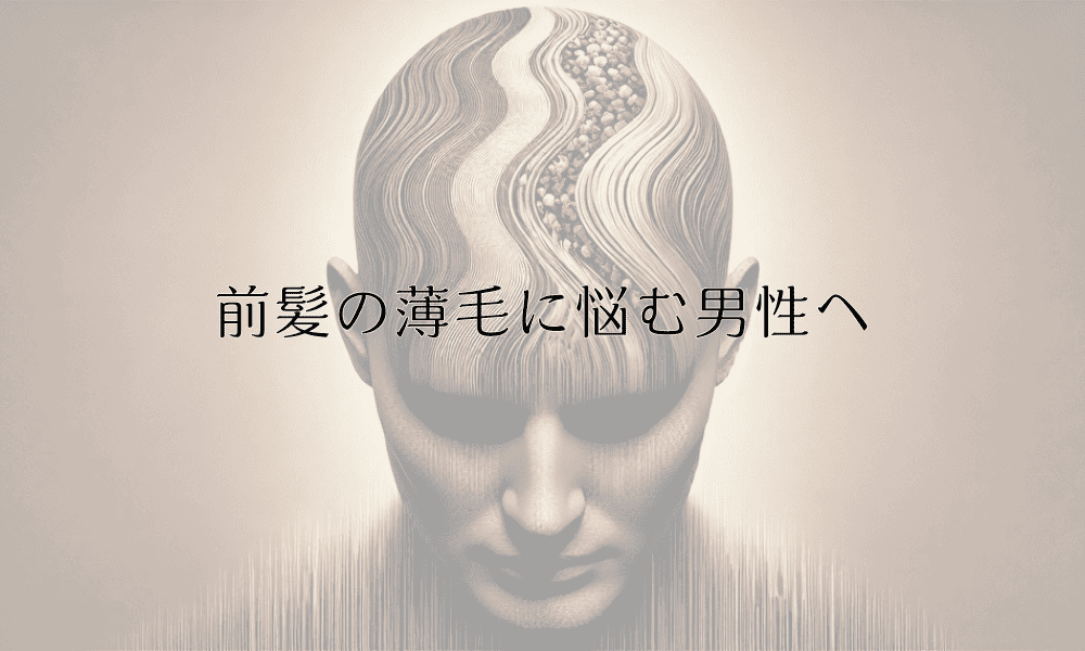 前髪の薄毛に悩む男性へ｜原因と対策の包括的アプローチ