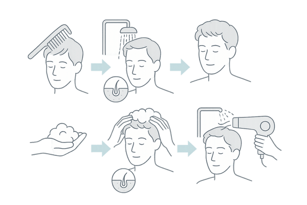 正しいシャンプー手順フロー(ブラッシング〜ドライ)