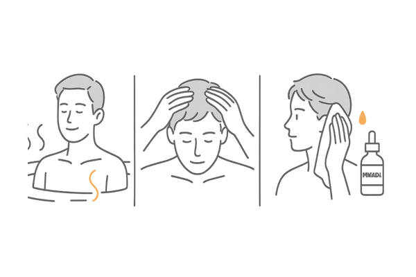 ミノキシジルの吸収を高める頭皮ケア習慣イメージ