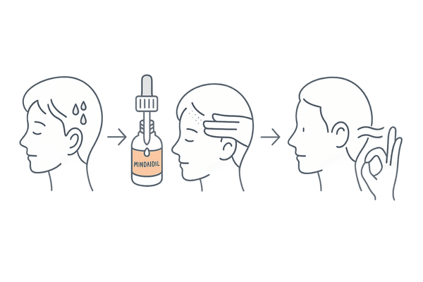 初期脱毛期のミノキシジル外用薬の正しい塗布手順と頭皮ケアの流れ