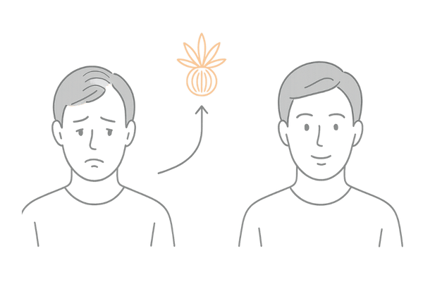 ノコギリヤシによるDHT抑制とAGAメカニズム図解イメージ