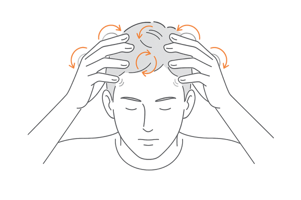 正しい頭皮マッサージの手順と指の当て方