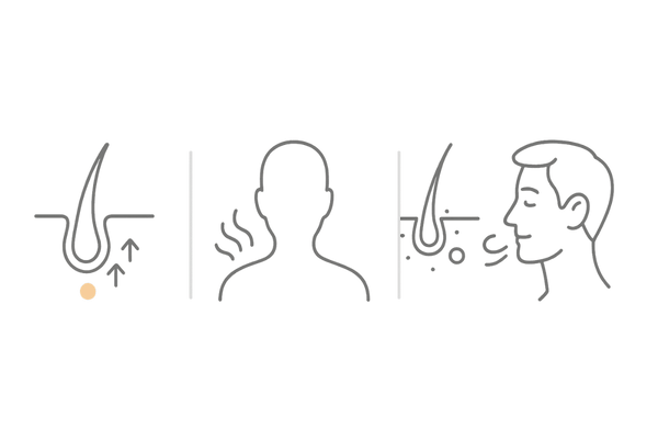 頭皮マッサージの主なメリット（血行促進・コリ解消・皮脂バランス・リラックス）