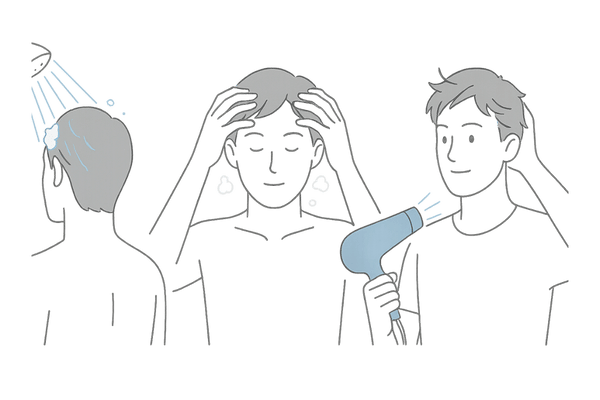 頭皮の臭いを防ぐ正しいシャンプー・洗髪方法イメージ