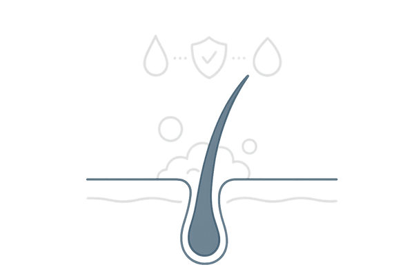 抗炎症成分やアミノ酸系洗浄成分で頭皮をケアするイメージ図